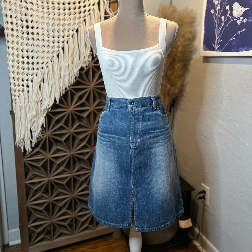 Tommy Jeans 100% Cotton Denim Skirt - Picture 2 of 14